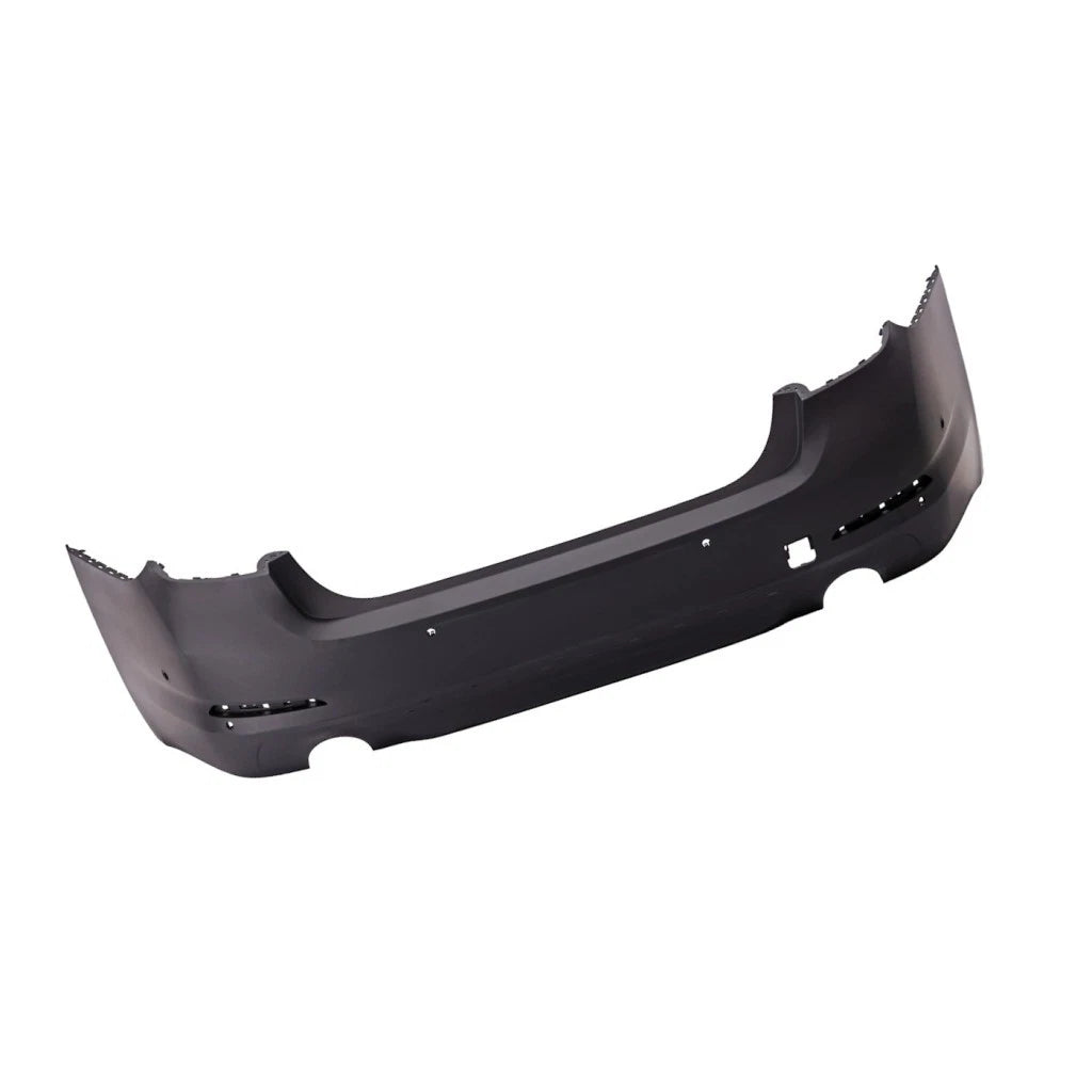2017-2020 BMW 5-Series, Rear Bumper Cover; G30; SEDAN; 530e/350i; w/o M Pkg; w/Luxury; w/PDC; w/Mldg; w/6 Sensor - BM1100377 - Fits Part Number 51127475601