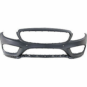 Cubierta de parachoques delantero para Mercedes Clase C 2015-2016 (Sedán/W205 - con AMG - con Sport - sin vista envolvente - con sensor de estacionamiento) - Compatible con número de pieza 2058801840649990^2058801840659990
