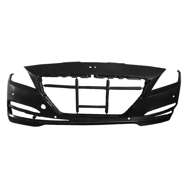 2015-2016 HYUNDAI GENESIS SEDAN, Front Bumper Cover; 3.8L; w/o Sensor; w/HL Washer - HY1000207 - Fits Part Number 86511B1100