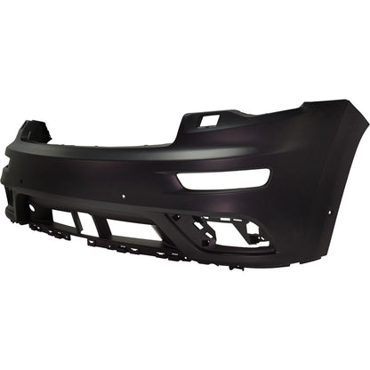 2017-2022 JEEP GRAND CHEROKEE, Front Bumper Cover upper; w/HL Washer; w/Park Assist; w/Tow - CH1000A40 - Fits Part Number 68335064AA