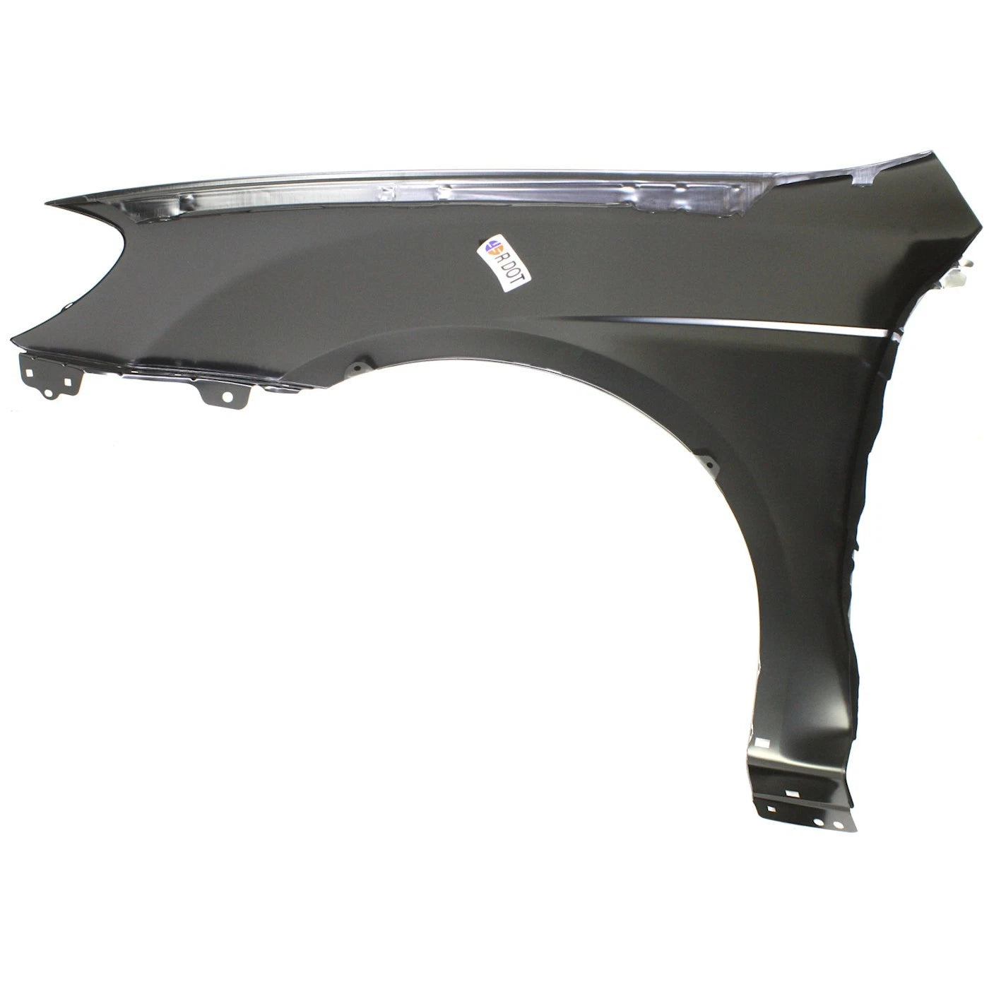 KIA SPECTRA 2007-2009, guardabarros derecho (lado del pasajero); SX; con moldura lateral de carrocería - KI1241126 - Compatible con la pieza número 663212F020
