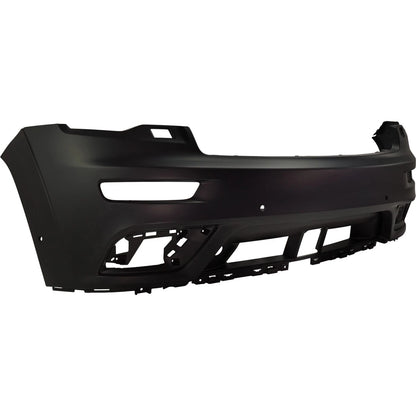 2017-2022 JEEP GRAND CHEROKEE, Front Bumper Cover upper; w/HL Washer; w/Park Assist; w/Tow - CH1000A40 - Fits Part Number 68335064AA